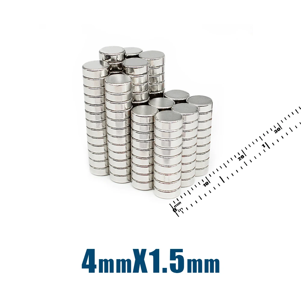 

50/100/200/500/1000/3000PCS 4x1.5 Round Neodymium Strong Magnet Small Permanent Powerful Magnetic Magnets Disc 4x1.5mm 4*1.5