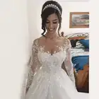 Женское свадебное платье со шлейфом MYYBLE, кружевное платье невесты, дешево, модель 2021