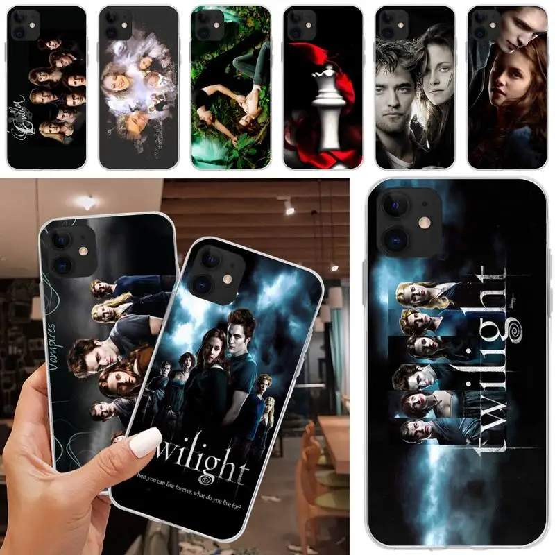 

Twilight Phone Case Matching Coque Transparent For Iphone XR 11 12 13 Pro X XS Max 6 7 8 6s Plus SE2020 Case