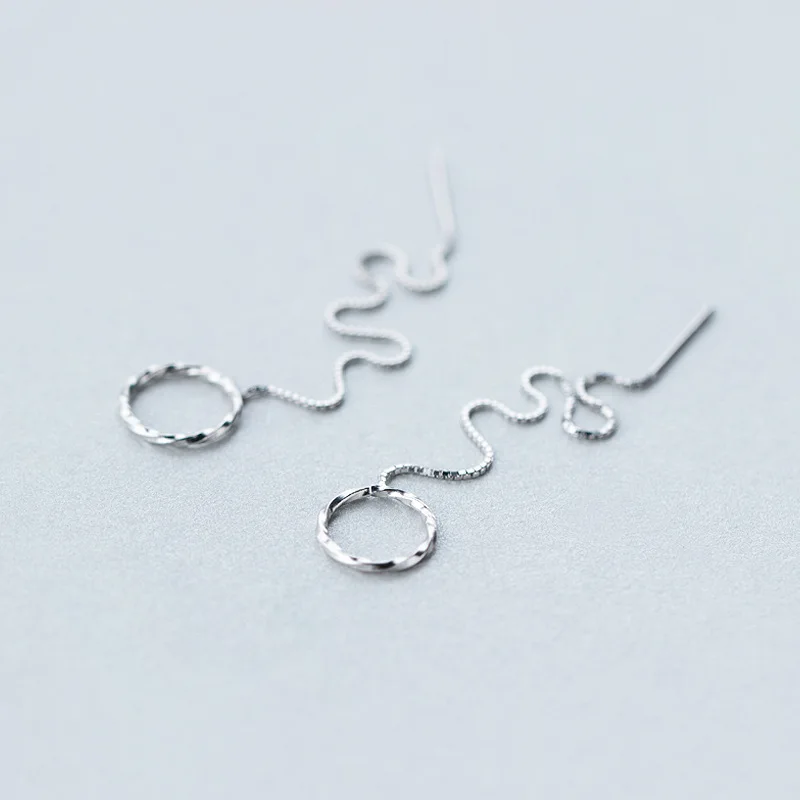 Женские сережки подвески Trusta однотонные круглые серьги из 100% натурального