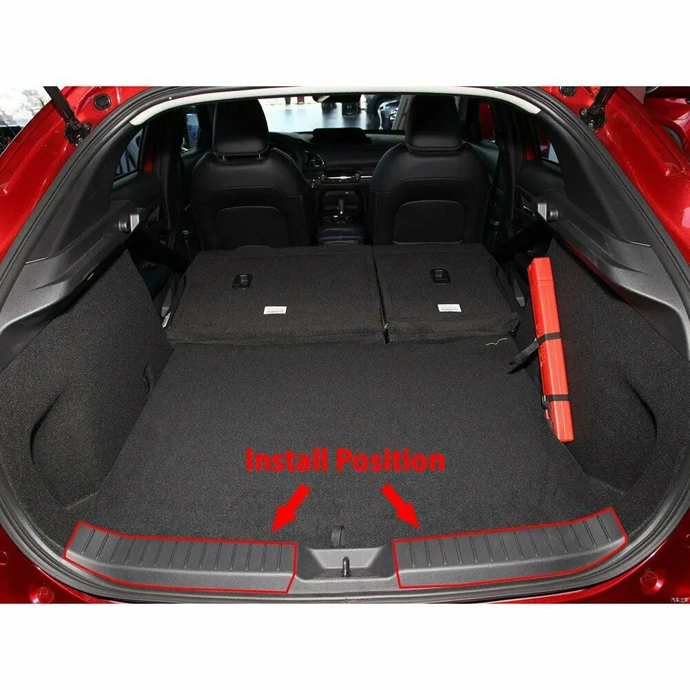 

Fit For Mazda CX-30 2020 2021 Rear Inside Bumper Sill Plate Cover Trim Black