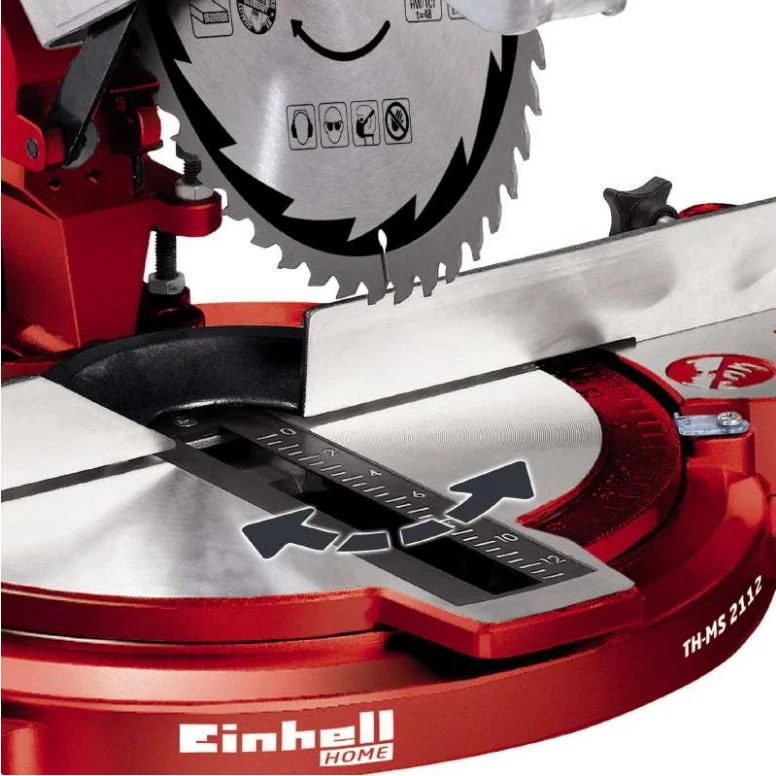 Пила торцовочная EINHELL TС MS 2112 (4300295) 1400Вт 4600об/мин круг 210х30мм гл.пропила