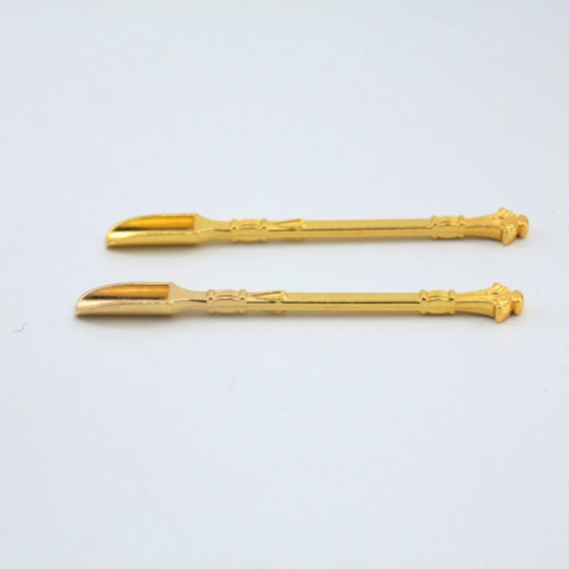 Уютный момент золото/серебристого металла мини-ложка для Анализатора Snorter табак