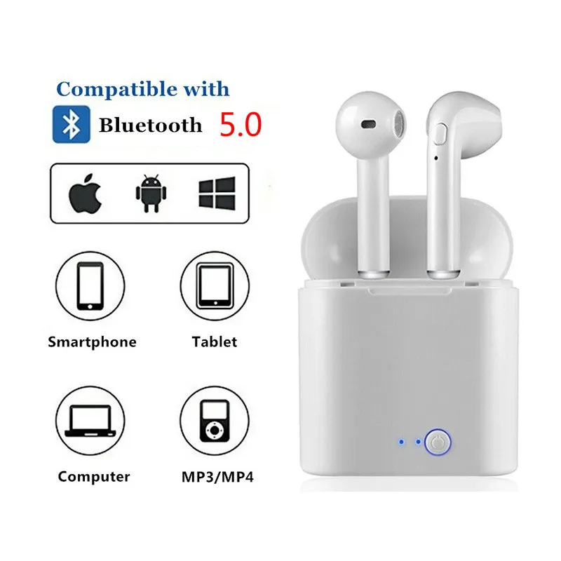 I7s tws Mini Bluetooth 5 0 наушники беспроводные с зарядной коробкой микрофоном для iphone huawei