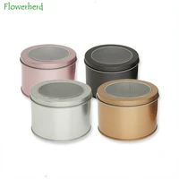 tin can window lid cake tin box creative baking packaging box kitchen canister sets tea box kitchen accessories