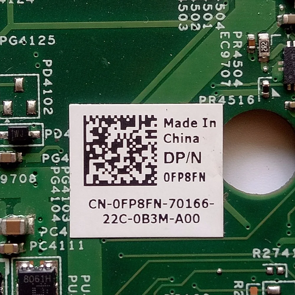 Восстановленная материнская плата для ноутбука FP8FN DELL N5050 HM67 CN-0FP8FN 48 4ip16. 011