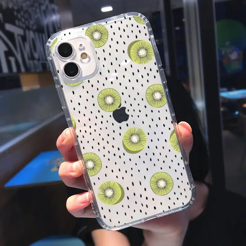 

Cartoon summer fruit fashion design Phone Case Transparent soft For iphone 5 5s 5c se 6 6s 7 8 11 12 plus mini x xs xr pro max