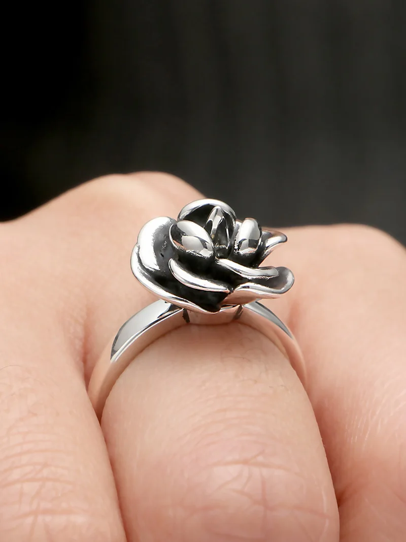 Outdoor Personal Self defense Rose Ring for women with Spike Anti-wolf Protect yourself Metal Barbed Broken Window | Украшения и