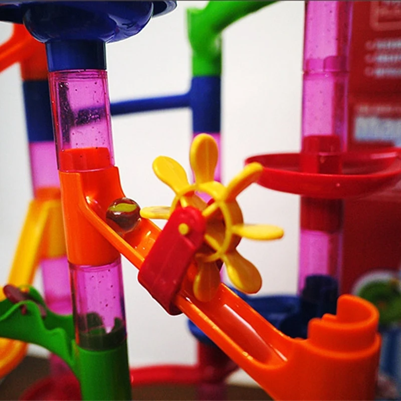 

DIY Construction Marble Race Run Maze Balls Track Building Blocks Children Gift For Baby Educational Toys