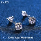 925 пробы Серебряные серьги 100% гра Муассанит Бриллианты драгоценный камень свадебные Enagement Висячие Ушные крючки серьги ювелирные украшения