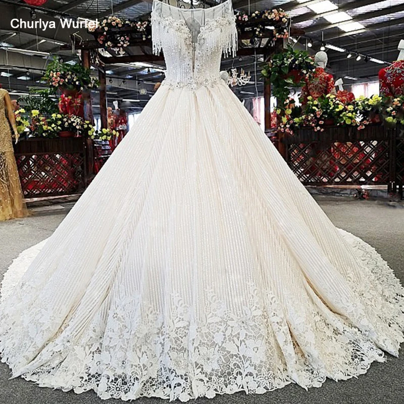 LS65471 1 роскошное белое свадебное платье красивое с длинным шлейфом vestido longo branco