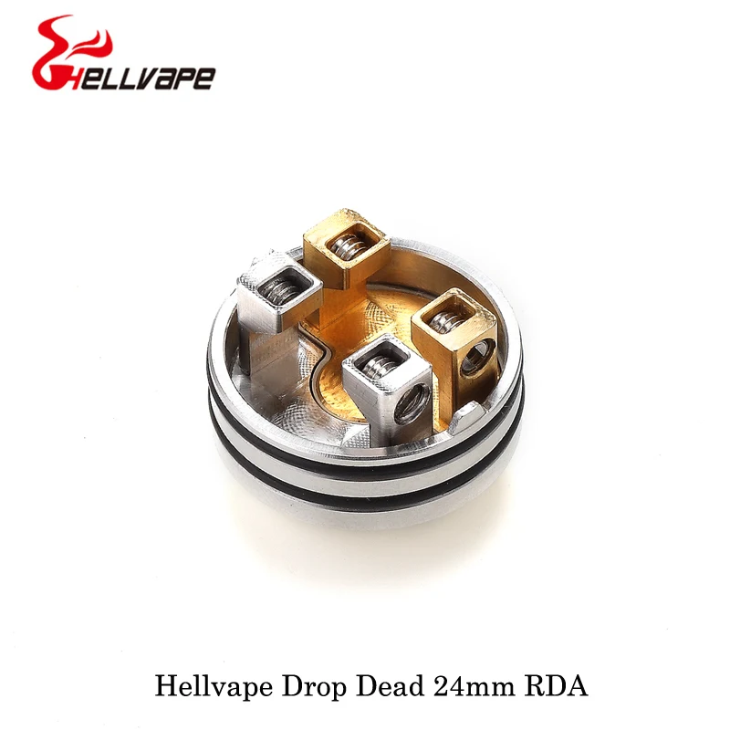 Электронная сигарета helvape Drop Dead 24 мм RDA с полимерным наконечником одна/двойная