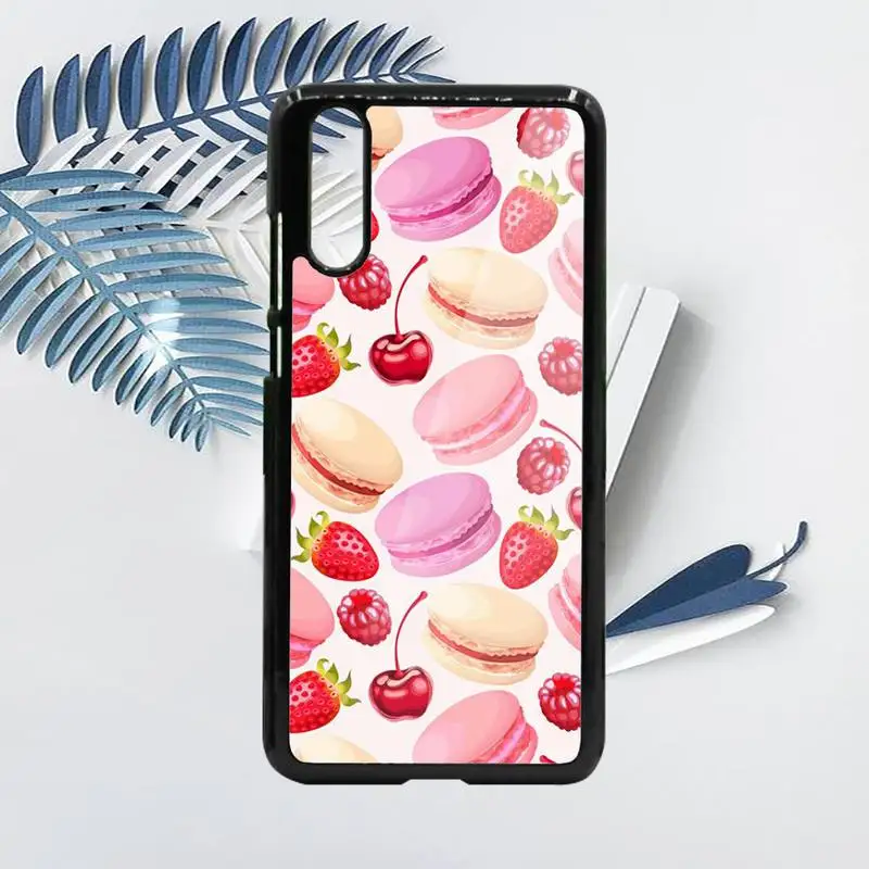 

Dessert ice cream Macaron Food Phone Cases PC For Samsung galaxy S note 8 9 20 10 e lite2019 plus pro ultra