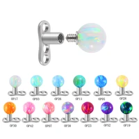 1 pc 361l surgical steel opal dermal anchor top micro dermal anchor piercings skin diver surface piercing sex body jewelry