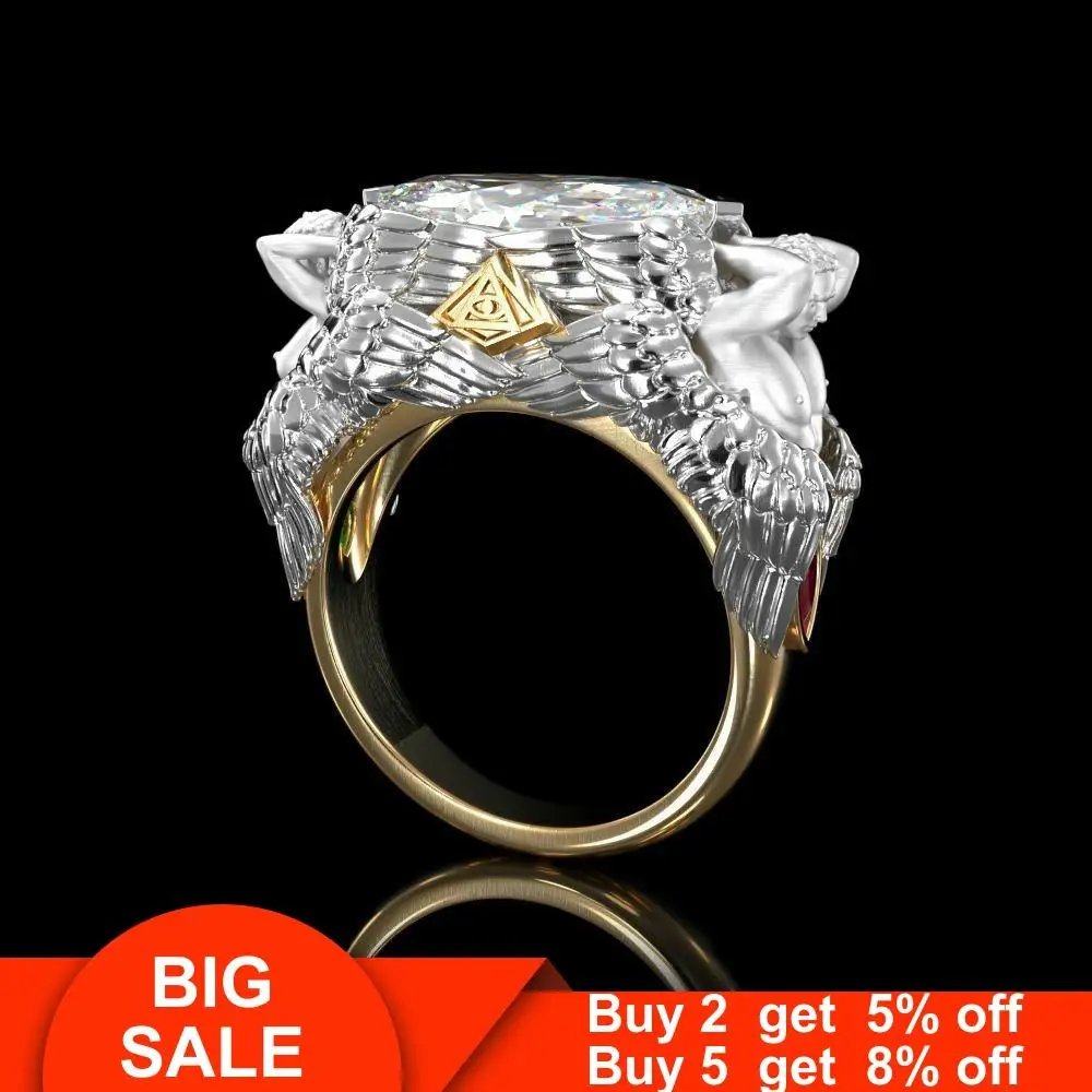 Женское кольцо обещание в виде крыльев Ангела винтажное вечерние велирное