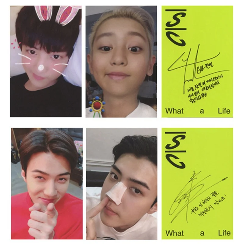 YW 4 шт./компл. KPOP EXO CHANYEOL SEHUN самодельная бумага Lomo карты фото плакат в виде карты HD фотостудии игрушек, для подарка, для фанатов - Цвет: YW