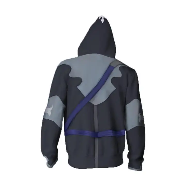 Модные толстовки с изображением меча 3d принт на молнии Уличная Повседневная