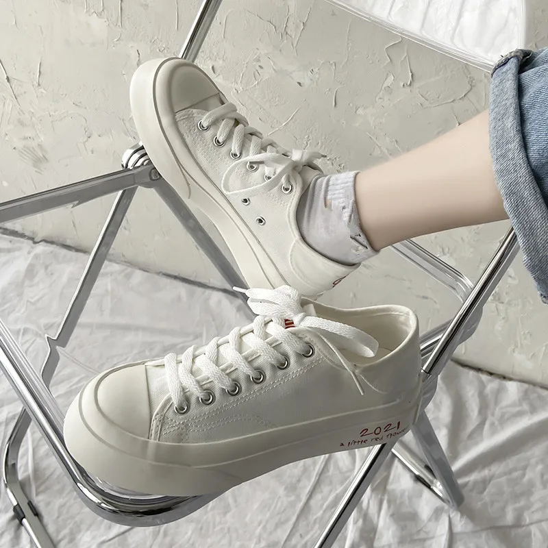 

Summer Shoes Ladies Casual Female Sneakers Round Toe Women British Style Autumn Espadrilles Platform Modis 2021 Preppy Cross Fal
