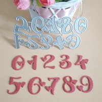 new heart shaped arabic numerals 0 9 metal cutting dies diy scrapbook card photo album decoration embossing crafts