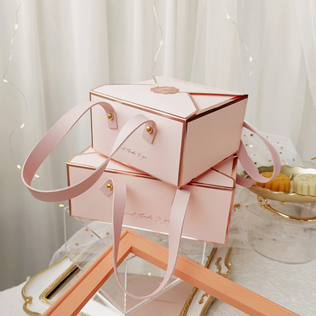 Бронзирующая портативная бумажная коробка кожаная упаковочная для шоколадных