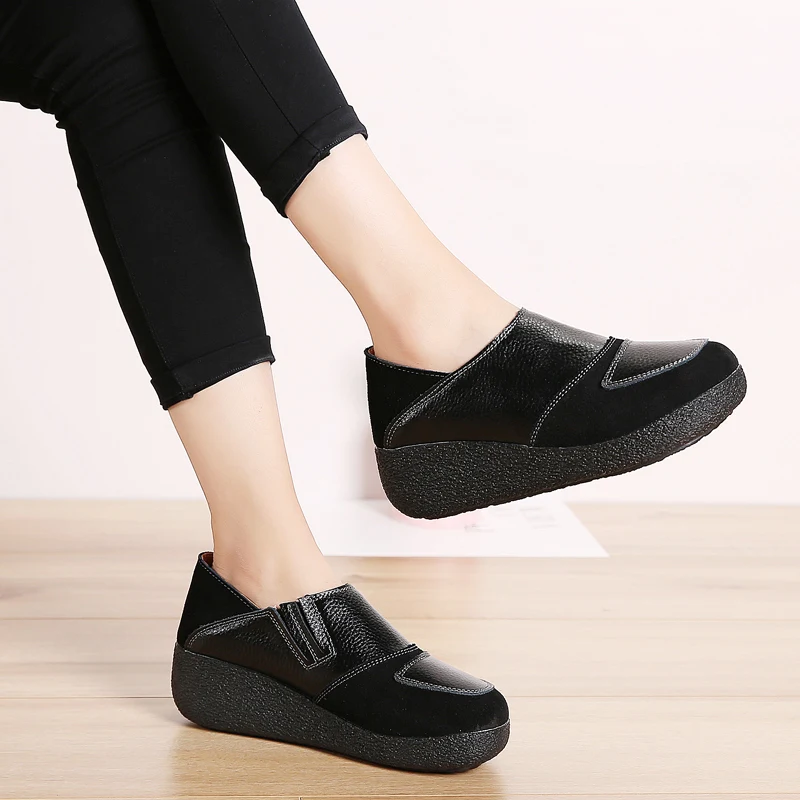 Большой размер 35 43 Новые кроссовки на платформе стройнящие тонизирующие туфли