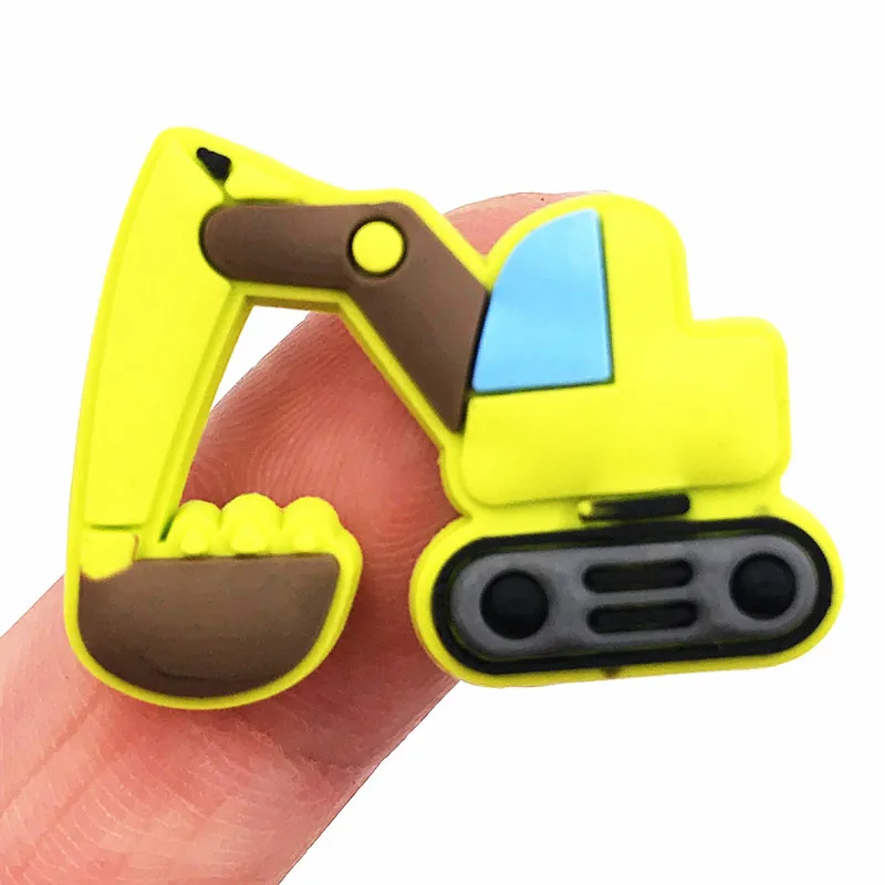 9 шт. реактивный экскаватор шаблон силиконовая игрушка значок ПВХ Flatback украшение