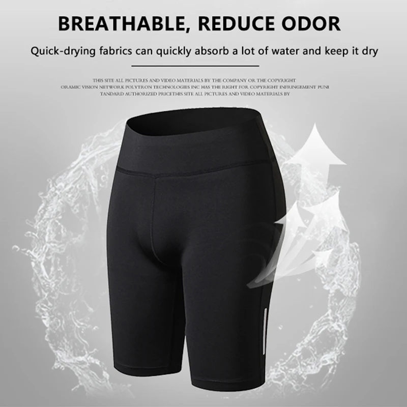 New Sexy Pocket Gym Women Shorts Compression Fitness Tight Athletic Clothing Legging Trousers Running Yoga Sports |