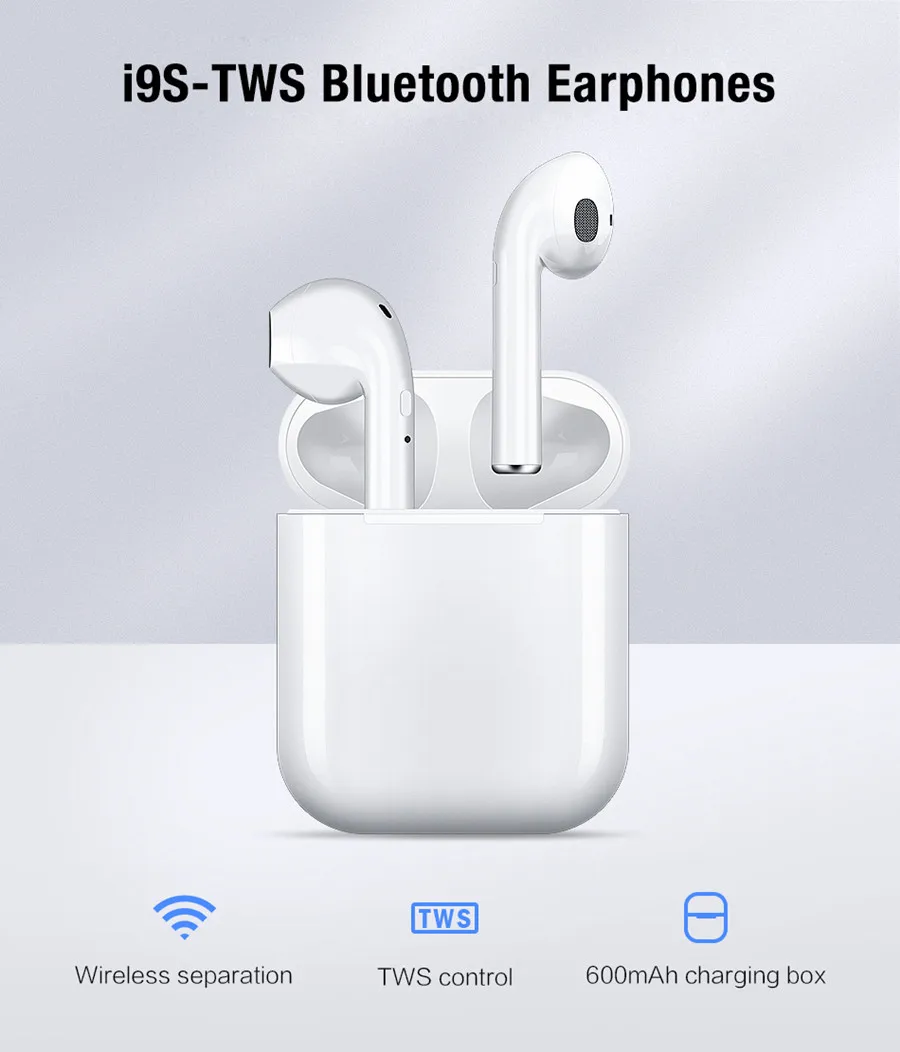 Bluetooth Headphone 5.0 Earphone TWS Wireless Earbuds With Mic Charging Box Headset for Smartphone | Электроника
