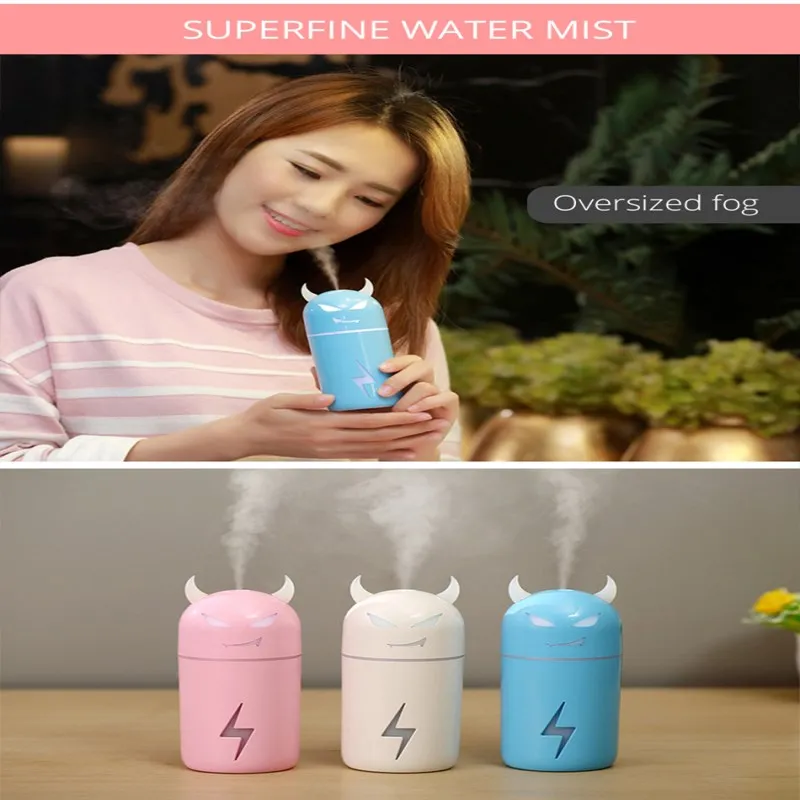 Ультразвуковой увлажнитель воздуха диффузор эфирного масла мини USB подключение