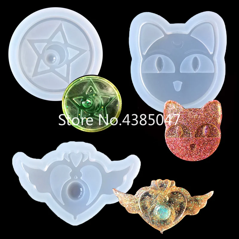 1 шт. крыло со звездой Кот жидкий силикон Expoxy прессформа для ювелирных изделий