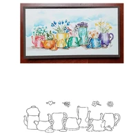 kettle flowerpot pattern clear stamps for diy making watercolor painting card scrapbooking no metal cutting dies 2021 new