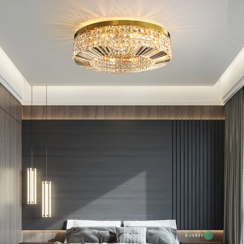 

Golden nordic living room dining room LED ceiling lights modern luxury decorative lights bedroom crystal lights