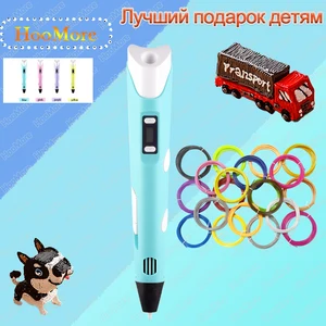 hoomore 3d printing pen with 1 75mm pla filament refill 3d printer pencil for kids toy birthday childrens day gifts free global shipping