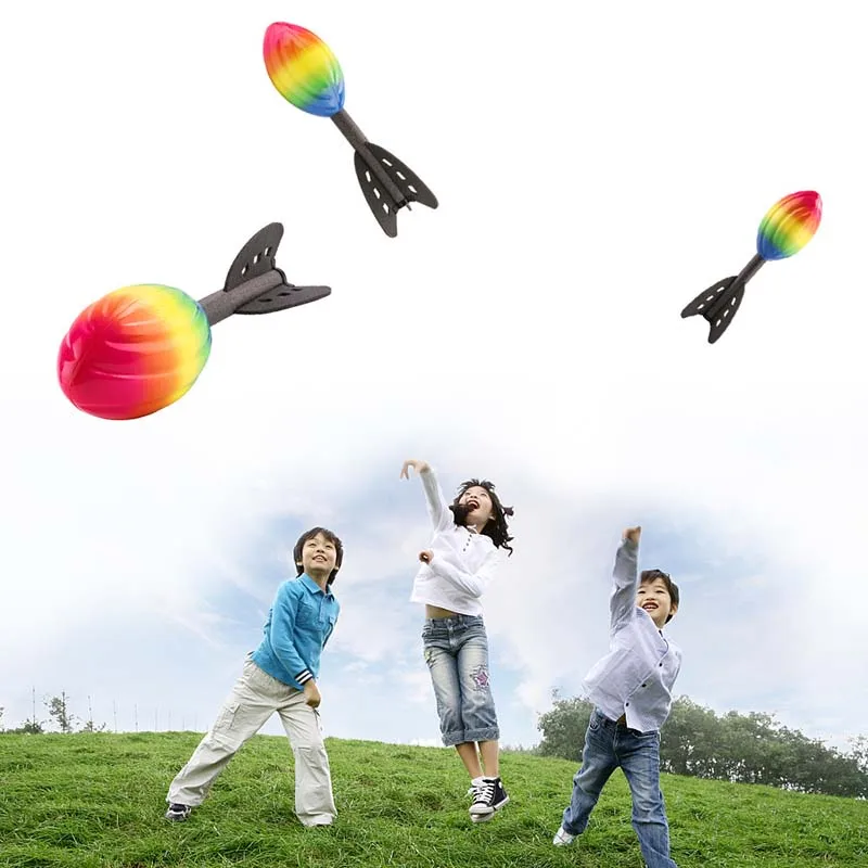 

1Pcs Creative PU Missile Shape Rainbow Dart Toys Outdoor Sport Parent-child Interactive Game Toys Early Education Toy