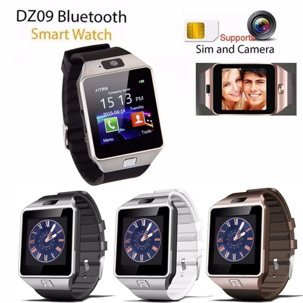 Новые умные часы DZ09 Цифровые мужские Bluetooth SIM TF карта камера для Apple iPhone Samsung Android
