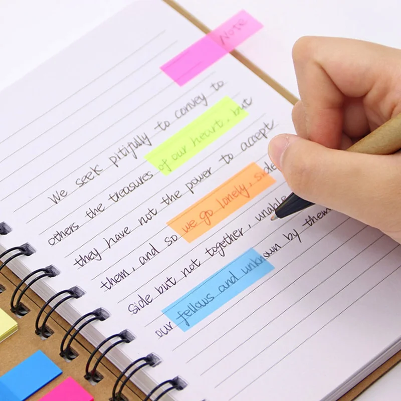 Креативные Канцтовары индекс паста этикетка наклейки флуоресцентные