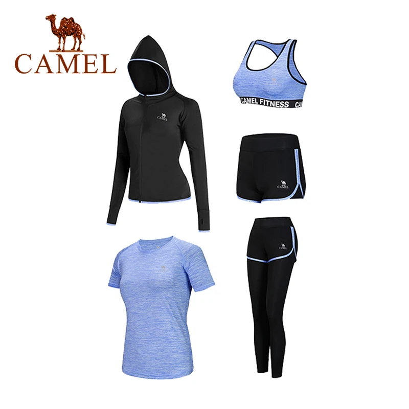 CAMEL женский спортивный костюм для бега, йоги, фитнеса, 5 шт./комплект