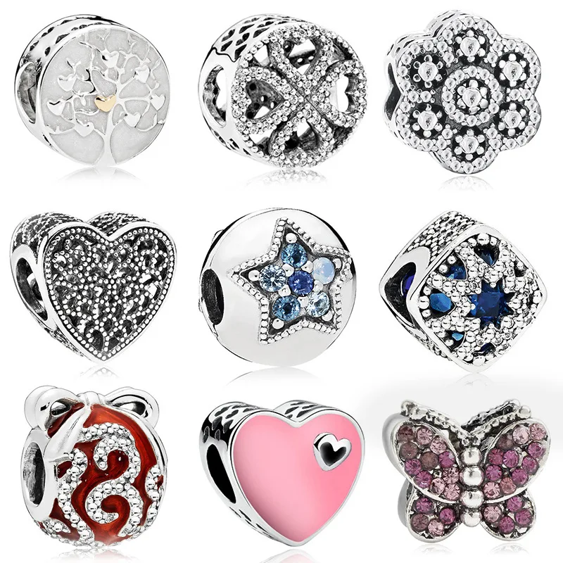 Новинка 2020 Рождественские Подвески снежинки шармы бусины с пятиконечной звездой