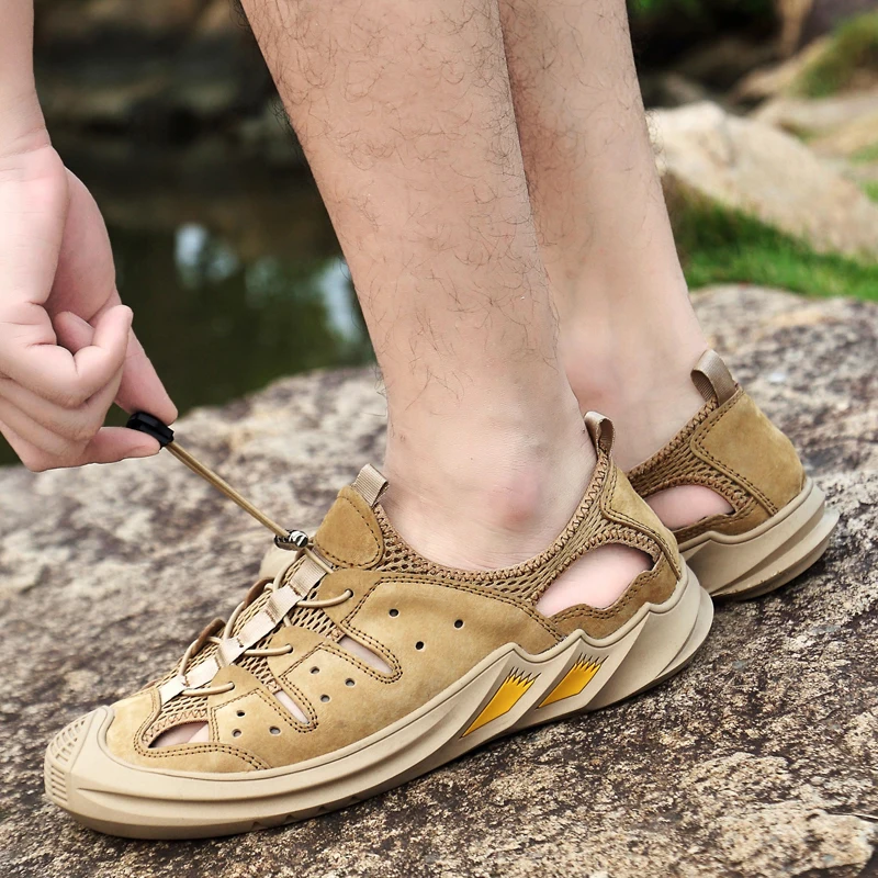 

Sandalias Deportivas Work Sandals Shoes Men Outdoor Summer Beach Sandalen Heren Sandalet Erkek Sandale Homme Ete
