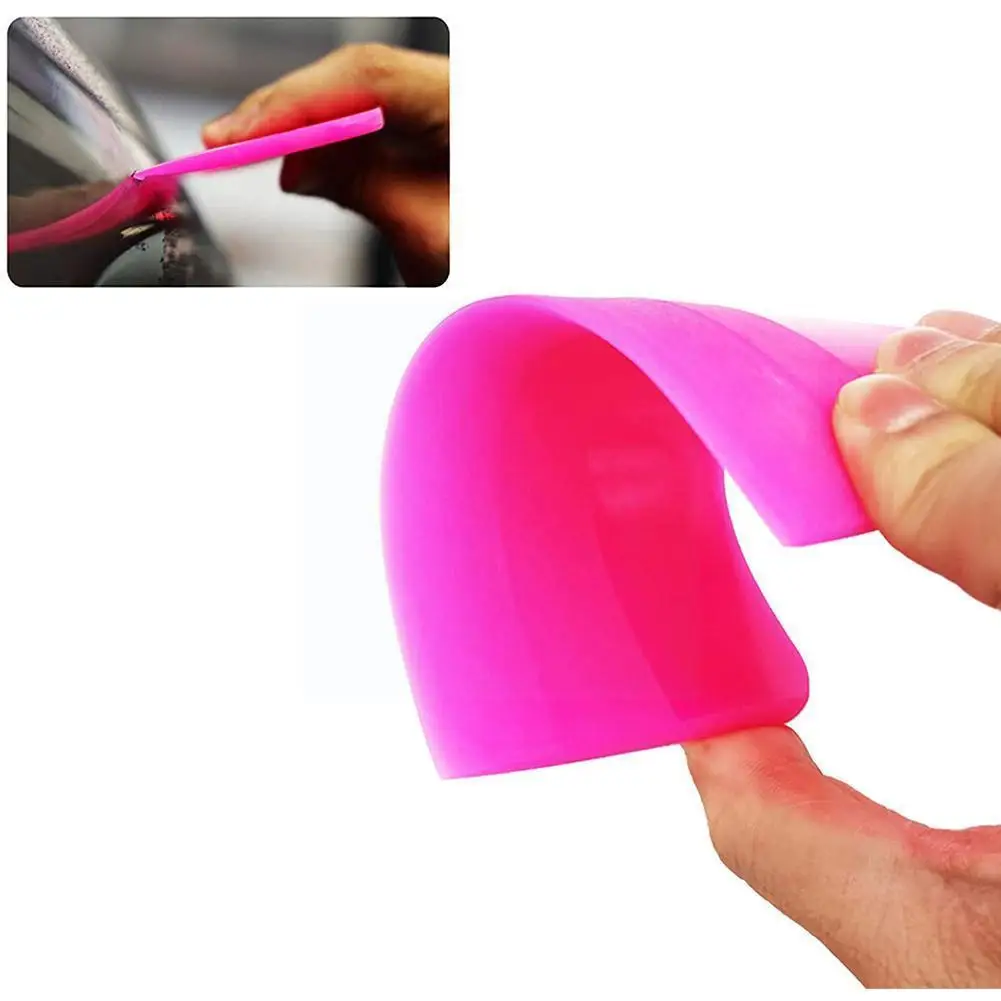 

3 Sizes Pink Scraper Soft Rubber Car Window Squeegee Scraper Wiper Office Auto Vinyl Home Water Tools Tint Blade Glass Wrap F2r1