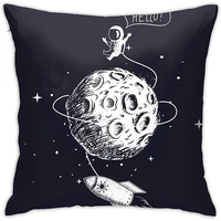 yaateeh astronaut spaceship moon planet spacecraft throw pillow covers decorative 18x18 inch pillowcase square cushion cases