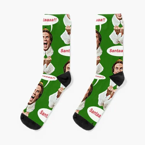 

Santaaa Crew Socks Women Black Ankle Mens Knee High Best
