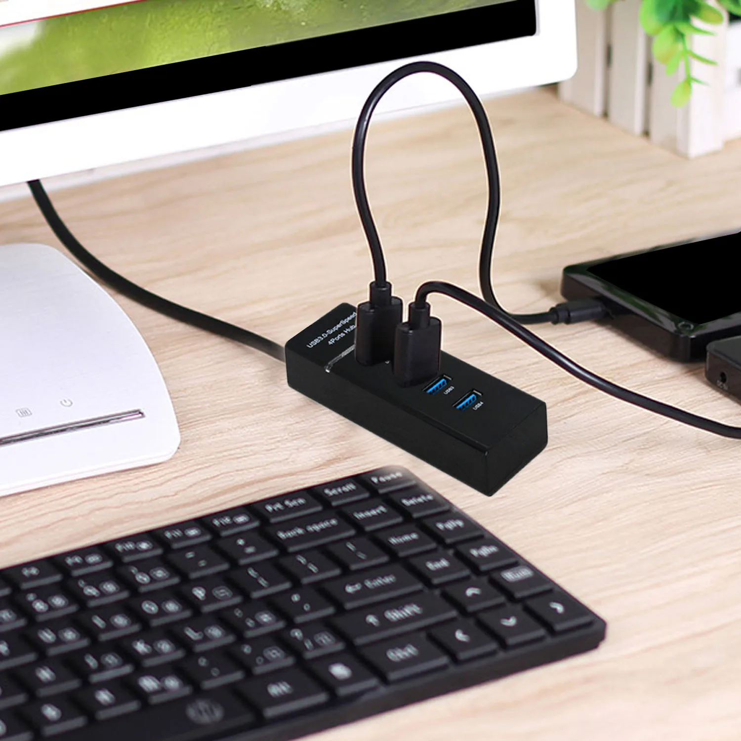Bevigac Universal USB Hub 4 Port 3.0 High Speed Extender Adapter for Sony PS4 3 Slim Pro PS3 Xbox One S Gaming Console PC | Электроника