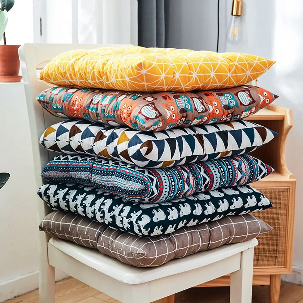 

Office Computer Cotton Square Printed Stool Cushions Backrest Pillow Chairs Protective Mat Buttocks Chair Cushion