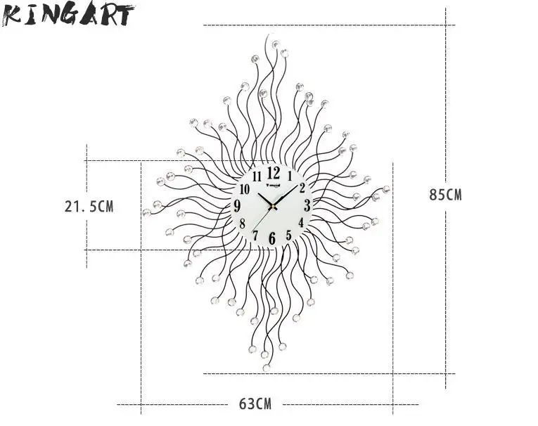 

85CM Big Wall Clock Metal Large Silent Wall Clock Living Room Modern Design Clocks For Home Decor Simple Wall Hanging 155220020