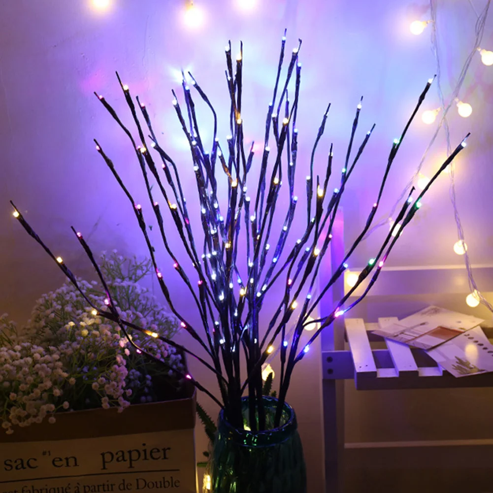

LED Willow Tree Branch Lamp Floral Night Lights 20 LED Vase Floral Lights Home Christmas Birthday Party Garden Indoor Decor