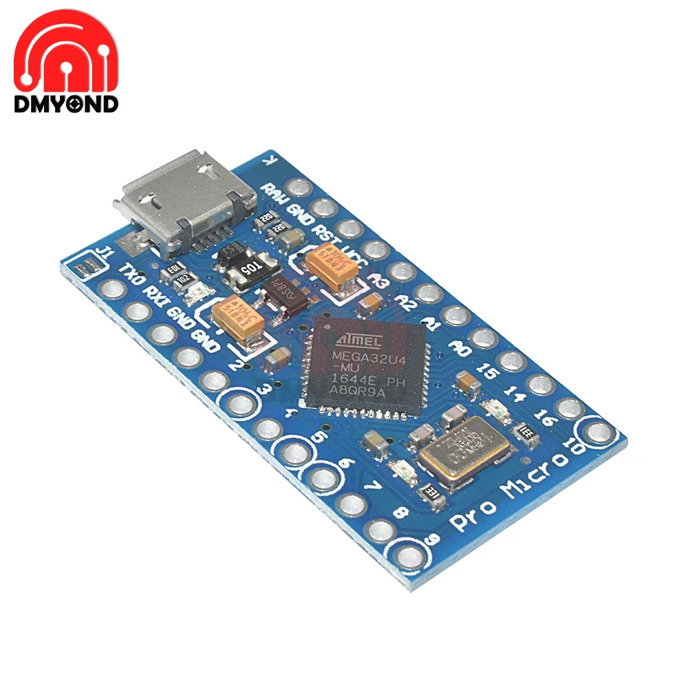 Макетная плата Pro Micro ATMEGA32U4 5 в 16 МГц материнская на замену ATmega328 с 2-рядным