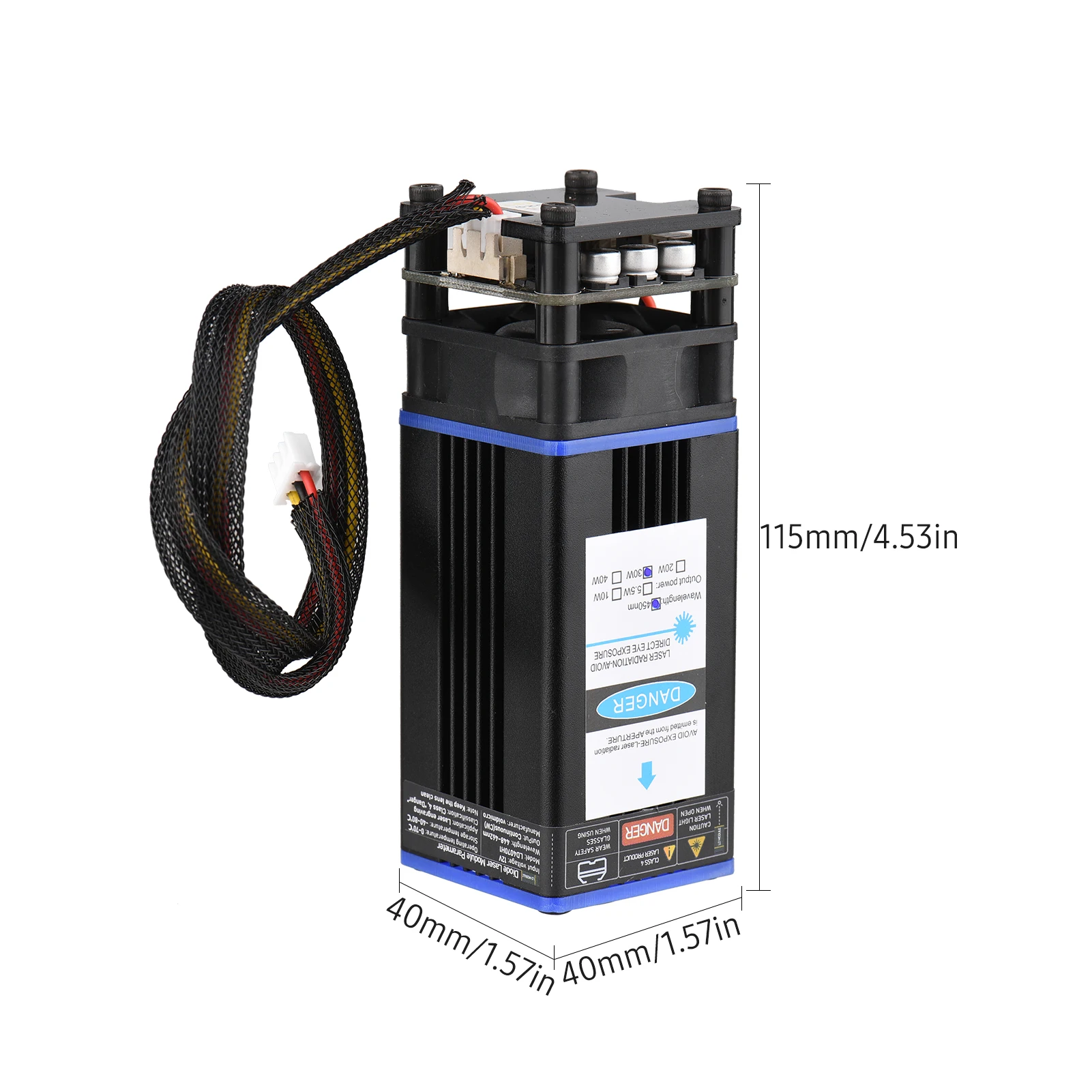 450nm 40W Laser Module Fixed Focal Length Engraving Head High Speed Engraver 3D Printer CNC Router | Инструменты