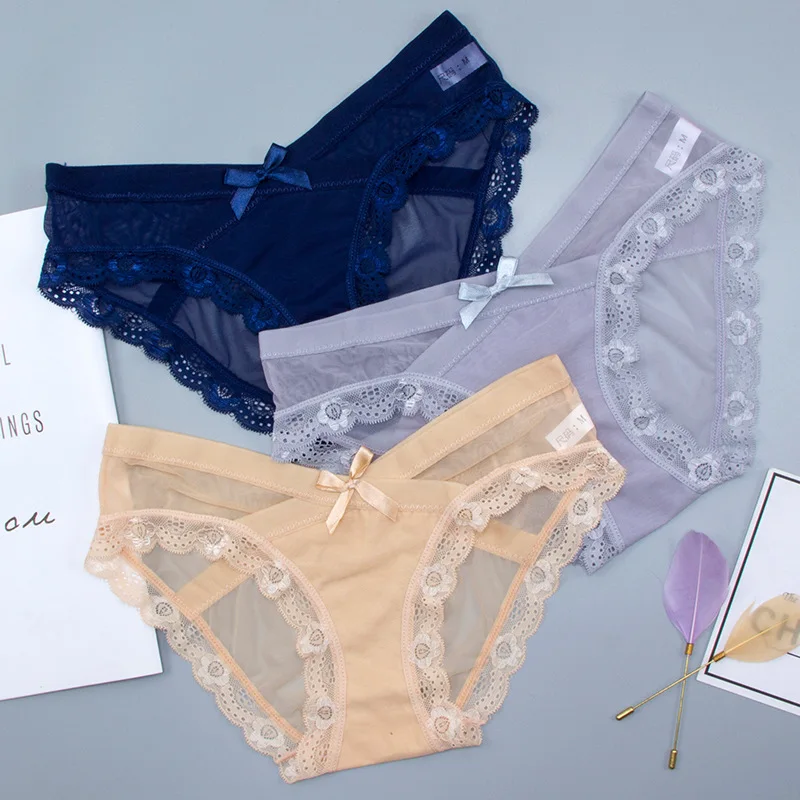 Calzoncillos de encaje sin costuras para mujeres embarazadas, ropa interior Sexy, talla M/L/XL, 1 unidad-2