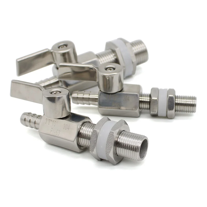 Сливной кран из нержавеющей стали 304, башенный выпускной клапан Mini Drain 1/4 дюйма 3/8 дюйма 1/2 дюйма 8 мм 10 мм 12 мм